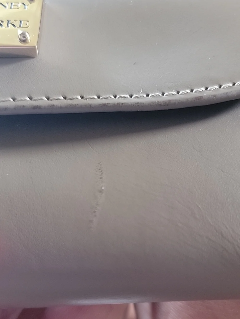 Dooney & Bourke Taupe Leather Continental Clutch Wallet